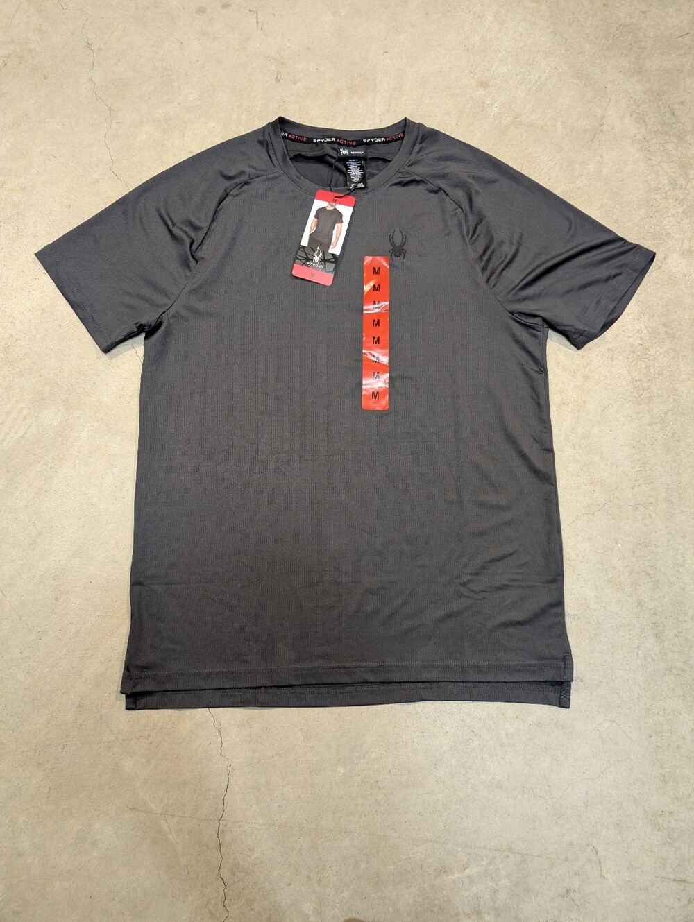NWT Spyder Men’s M Gray Short-Sleeve Performance Shirt